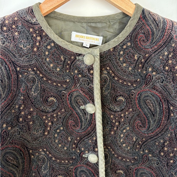 Vintage Brooks Brothers Velvet Paisley Blazer​ - Picture 3 of 14